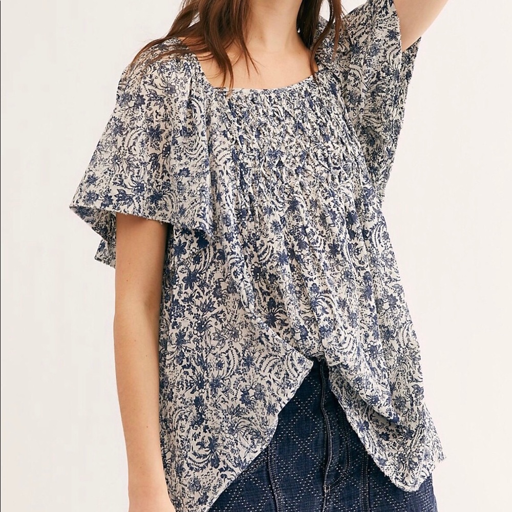 Free People Wildest Dreams Printed Tunic